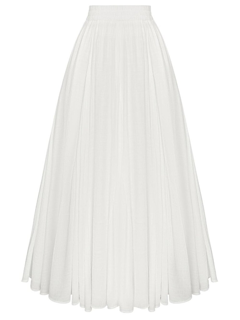 Maxi Skirts for Women Long Flowy Boho Renaissance Skirt White S